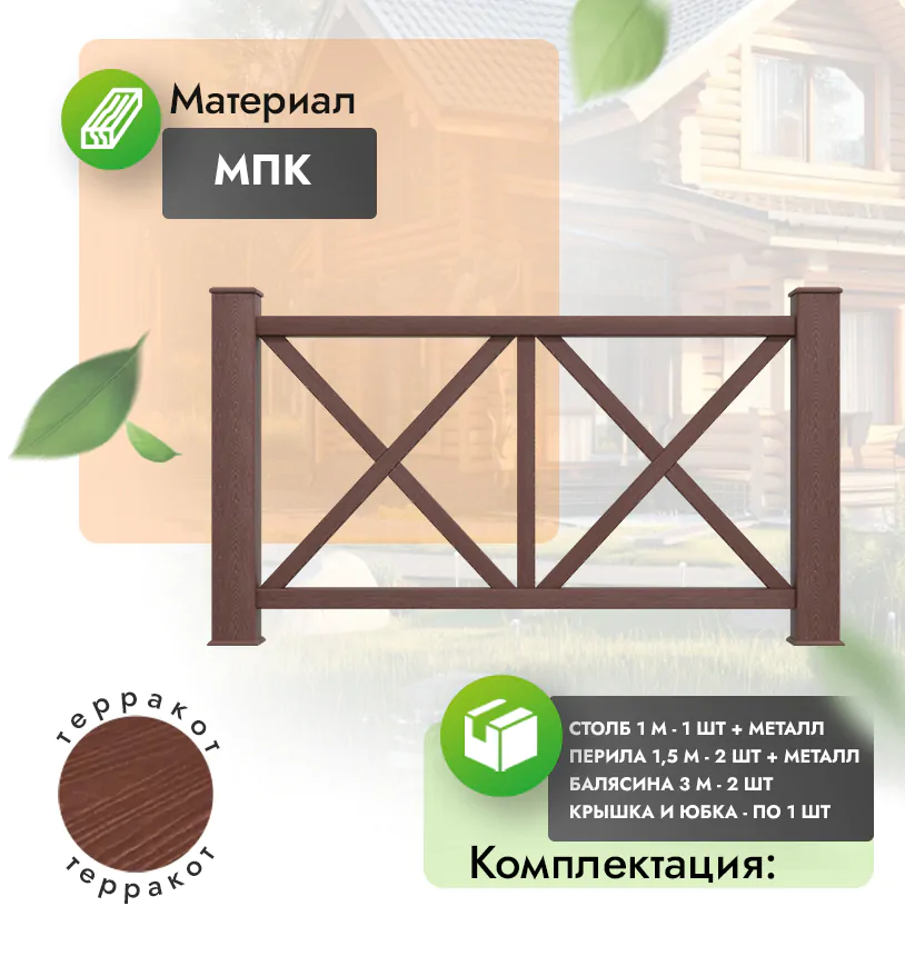 Комплект ограждения Aristo (с металлом) - Антрацит